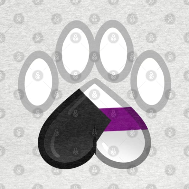 LGBTQ+ Pride Heart Paws - Demisexual by leashonlife